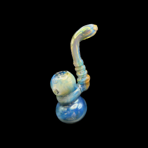 Blue & Gold Iridescent Bubbler