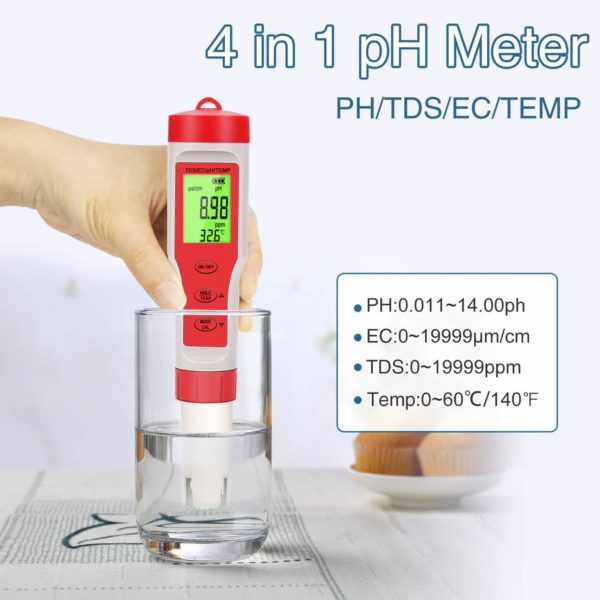 Digital 4-in-1 Water Quality Meter