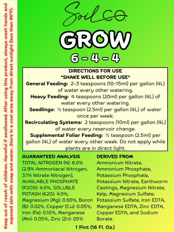 Soil Co. Nutrients - Grow
